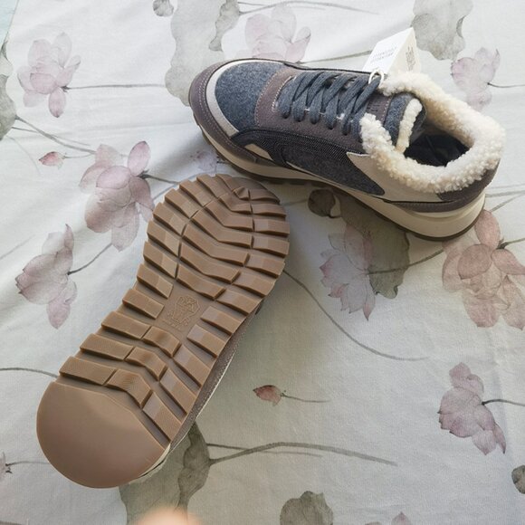 Brunello Cucinelli Fleece-Lined Casual Sneakers - Picture 4 of 7